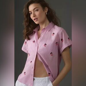 Anthropologie Maeve Fruit Surf Shirt